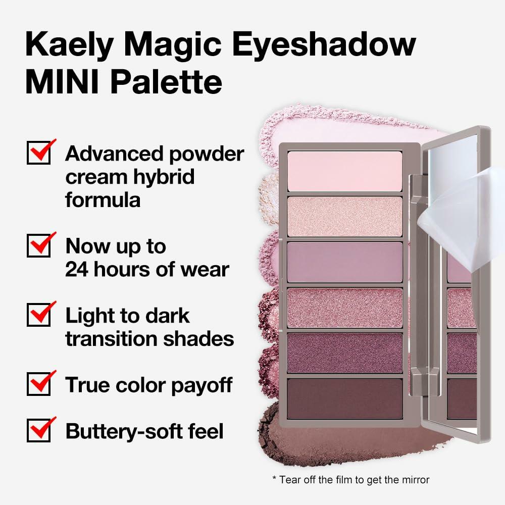 evpct 6 Colors Pink Eyeshadow Palette, Nude Pink Plum Mauve Champagne Rose