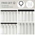 Pinch Pleated Sheer Curtains 84 Inches Long,Light Filtering Semi Sheer White