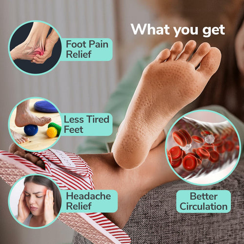 Acupressure Massage Slippers for Plantar Fasciitis & Neuropathy Relief –
