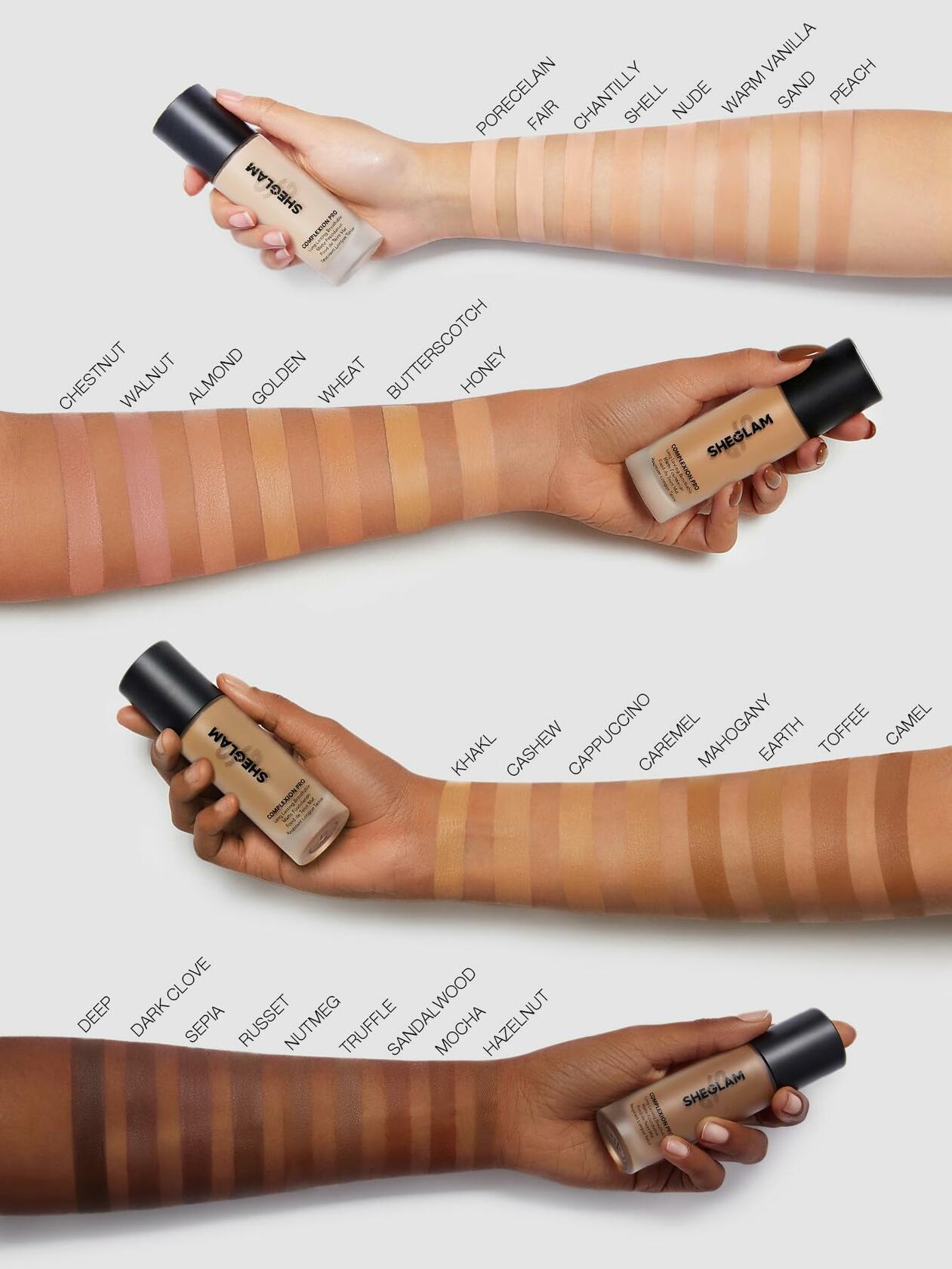 SHEGLAM Full Coverage Foundation Makeup Long Lasting Waterproof Matte Dewy