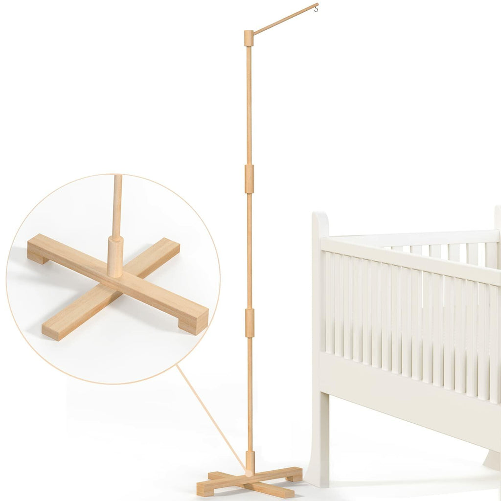 FEISIKE Baby Crib Mobile Arm, 57.4 Inch Mobile Arm for Crib Wooden Nursery Decor