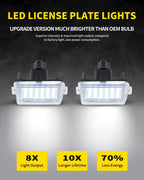 Pack of 2 Asgohme LED License Plate Lights Bright White Tag Lamp Assembly