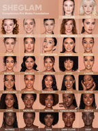 SHEGLAM Full Coverage Foundation Makeup Long Lasting Waterproof Matte Dewy