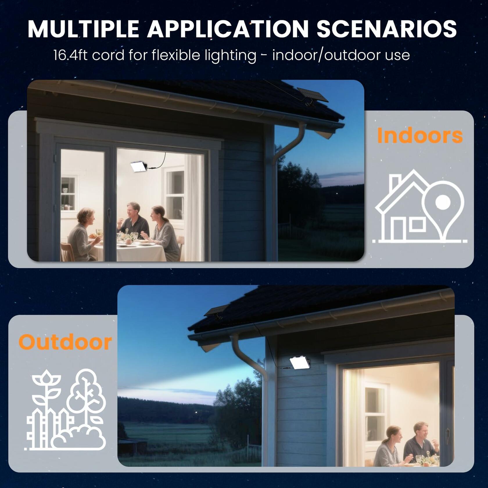 4 PACK LumiZen Outdoor Solar Lights, Split Solar Motion Sensor Outdoor Lights