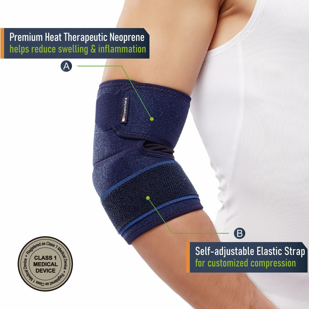 Comforband Adjustable Elbow Brace – Targeted Support for Tennis Elbow, Golfer's