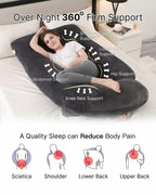 ALLOPERA Pregnancy Pillow, Full Body 57 Inch Maternity Pillow with Removable