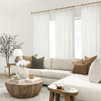 Pinch Pleated Sheer Curtains 84 Inches Long,Light Filtering Semi Sheer White