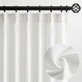Pinch Pleated Sheer Curtains 84 Inches Long,Light Filtering Semi Sheer White
