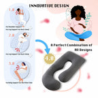 ALLOPERA Pregnancy Pillow, Full Body 57 Inch Maternity Pillow with Removable