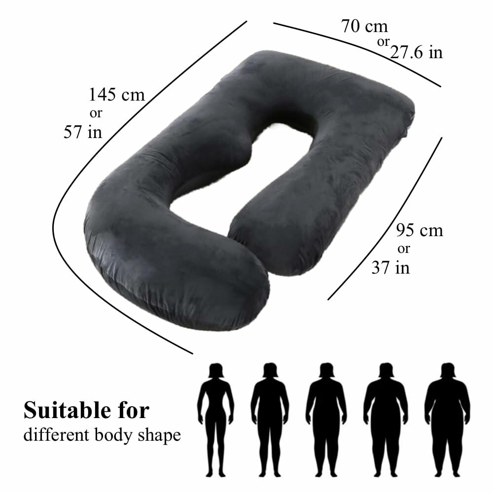 ALLOPERA Pregnancy Pillow, Full Body 57 Inch Maternity Pillow with Removable