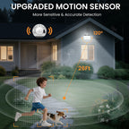 4 PACK LumiZen Outdoor Solar Lights, Split Solar Motion Sensor Outdoor Lights