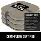 GORILLA GRIP Slip Resistant Chair Cushions, No Ties Required, Set of 6 Memory