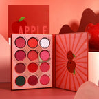 Red Eyeshadow Palette, 12 Colors Matte Shimmer Highly Pigmented Red Goth Makeup