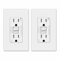 2 PACK ELEGRP GFCI Outlet 15 Amp, Self-Test GFI Electrical Outlet with Thinner