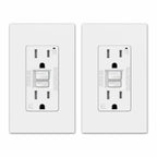 2 PACK ELEGRP GFCI Outlet 15 Amp, Self-Test GFI Electrical Outlet with Thinner