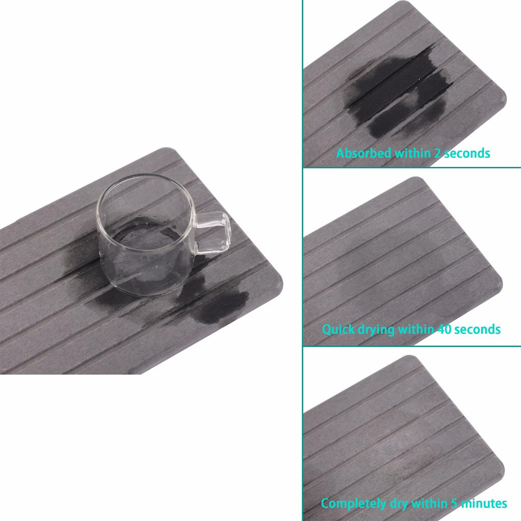 NiuYichee 2 PCS Water Absorbent diatomite Coasters, 8.3" x 4" Water Absorbing