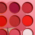 Red Eyeshadow Palette, 12 Colors Matte Shimmer Highly Pigmented Red Goth Makeup