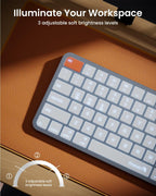 ProtoArc Bluetooth Keyboard for iPad, K90-A Backlit Compact Wireless Keyboard