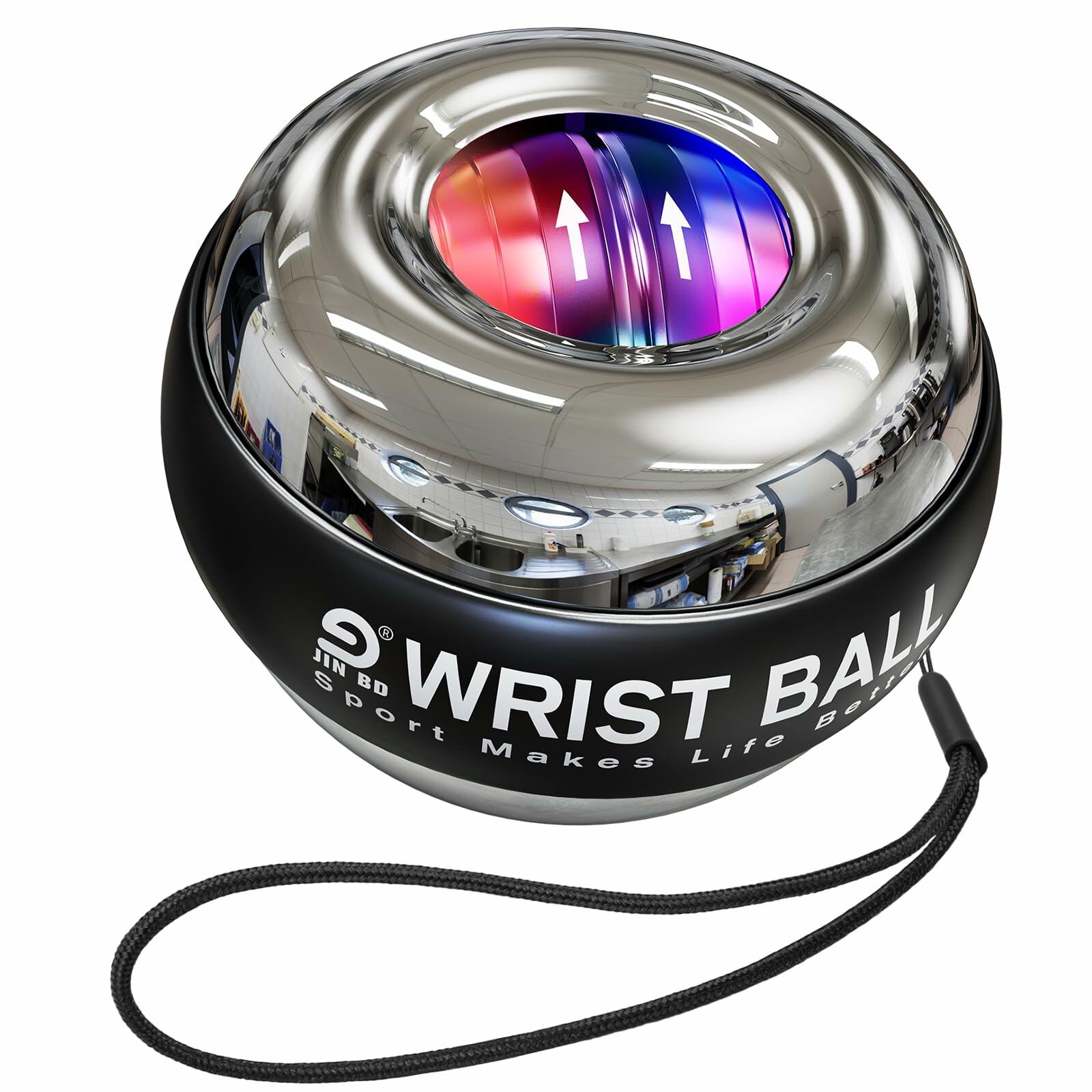 JIN BD Wrist Trainer Ball Auto-Start Gyroscopic Forearm Exerciser Gyro Ball for