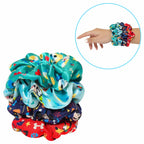 LUV HER Disney Mickey Scrunchies for Girls of All Ages - 4 Large Hair Scrunchies