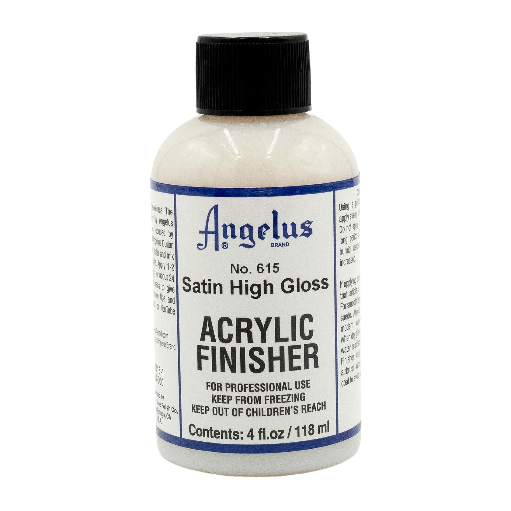 Angelus Satin High Gloss Acrylic Finisher – Flexible Clear Coat for Leather