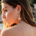 LPYO 4pair Beach Summer Sea Shell Earrings Set For Women Trendy Charm Sea Shell