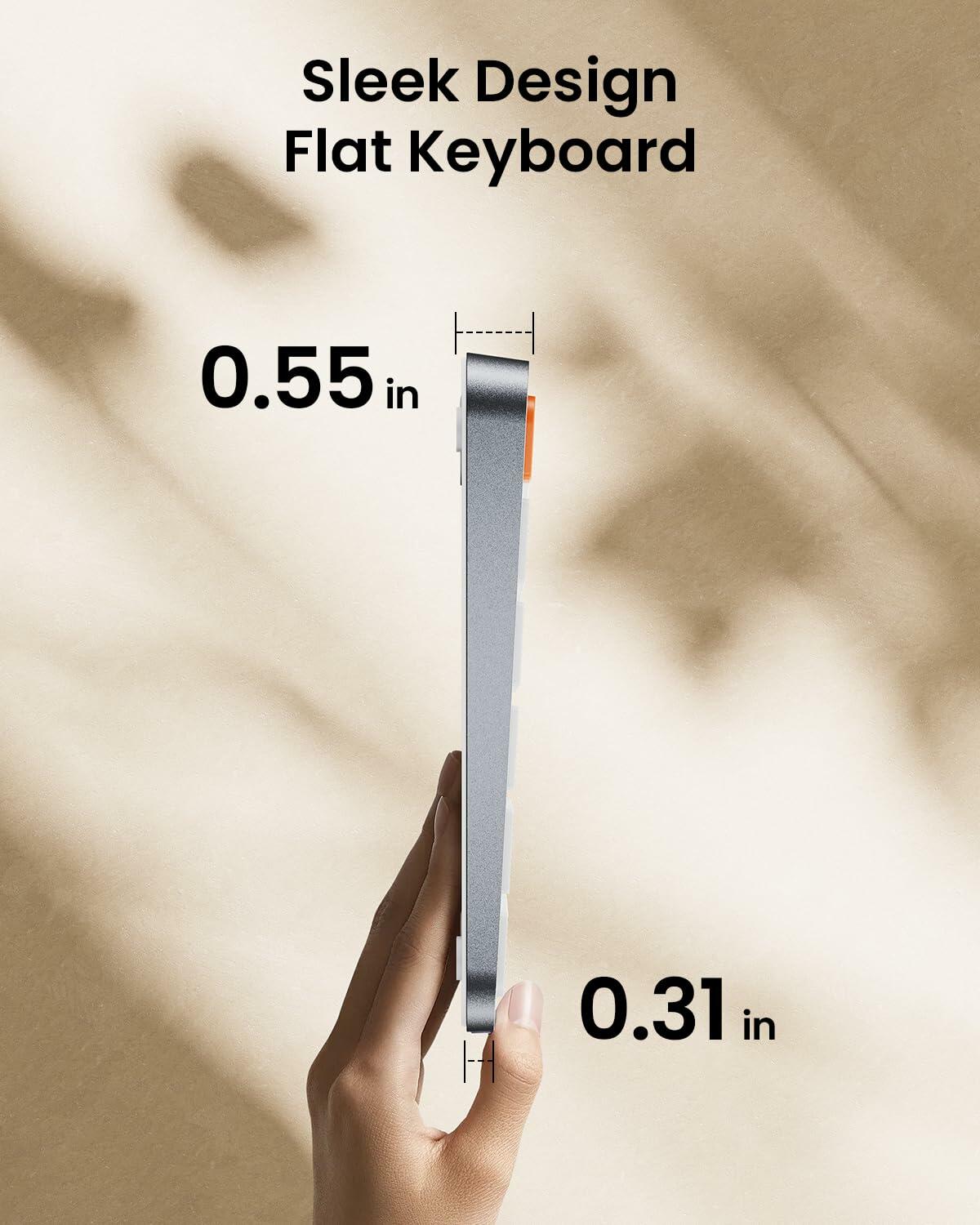 ProtoArc Bluetooth Keyboard for iPad, K90-A Backlit Compact Wireless Keyboard