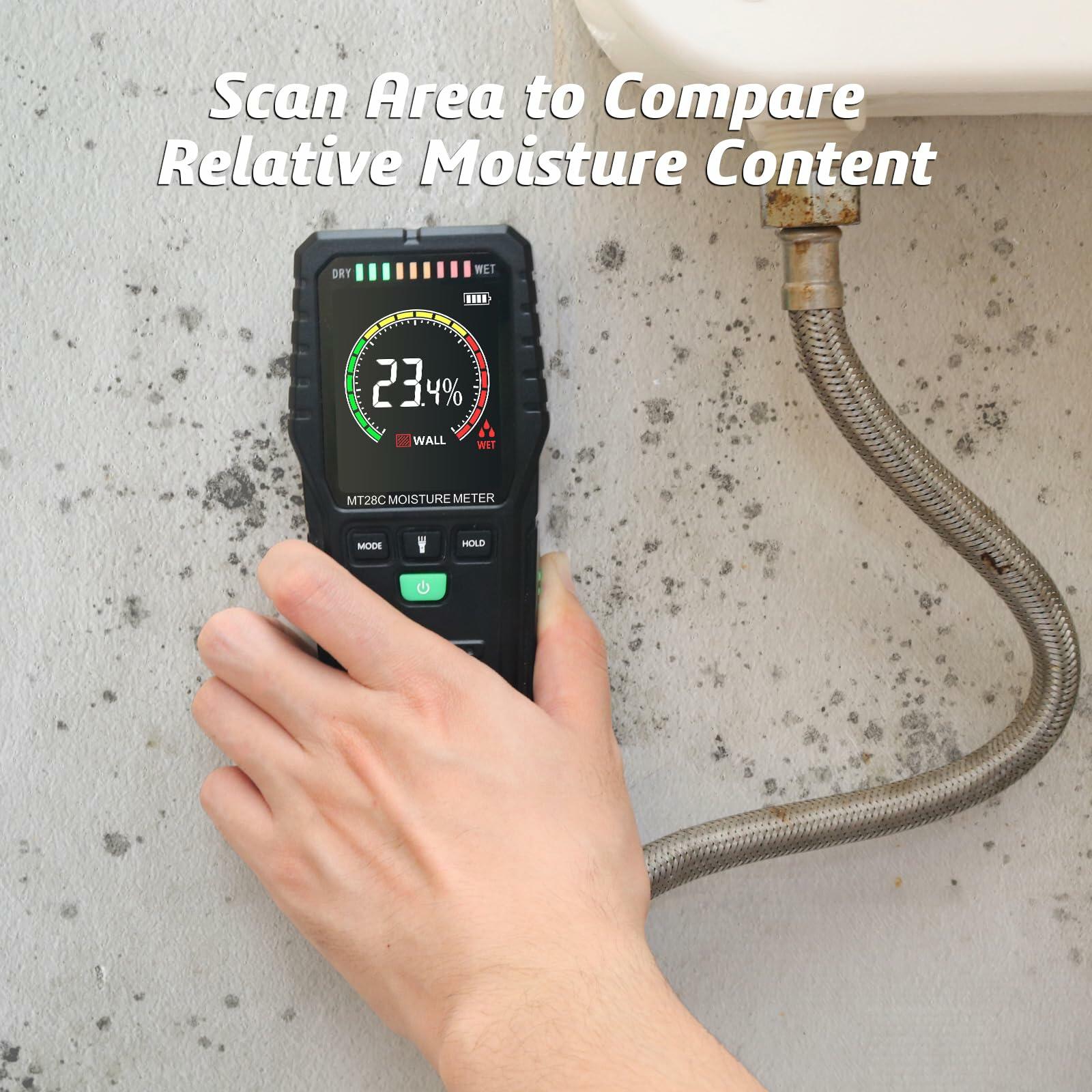 Pinless Moisture Meters Non-Invasive Digital Wood Moisture Tester Water Leak