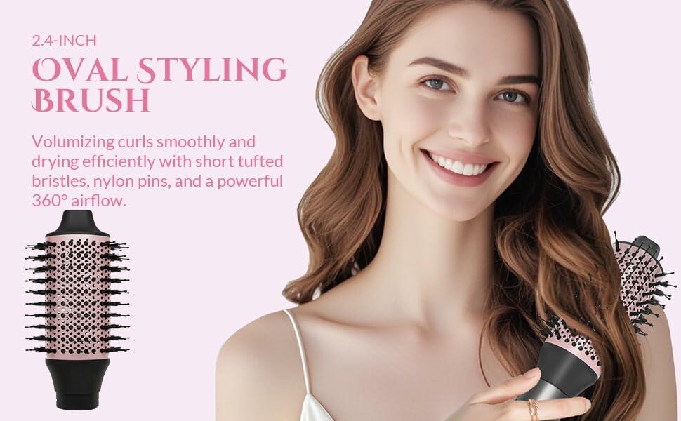 5 in 1 Negative Ion Hair Dryer Brush Blow Dryer Brush Set, Hot Air Styler with