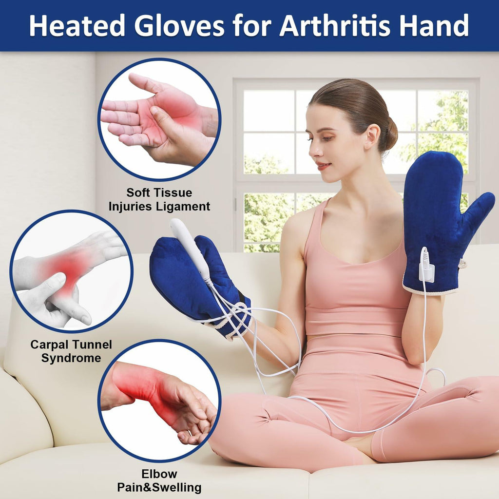 AOKESTE Heated Gloves for Arthritis,Heating Pad for Hands for Pain Relief,Hand