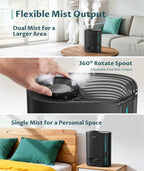 BREEZOME 6L Humidifiers for Bedroom Large Room & Essential Oil Diffuser,