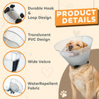 Soft Dog Cone Collar for Large Medium Small Dogs, Adjustable Cones for Dogs to