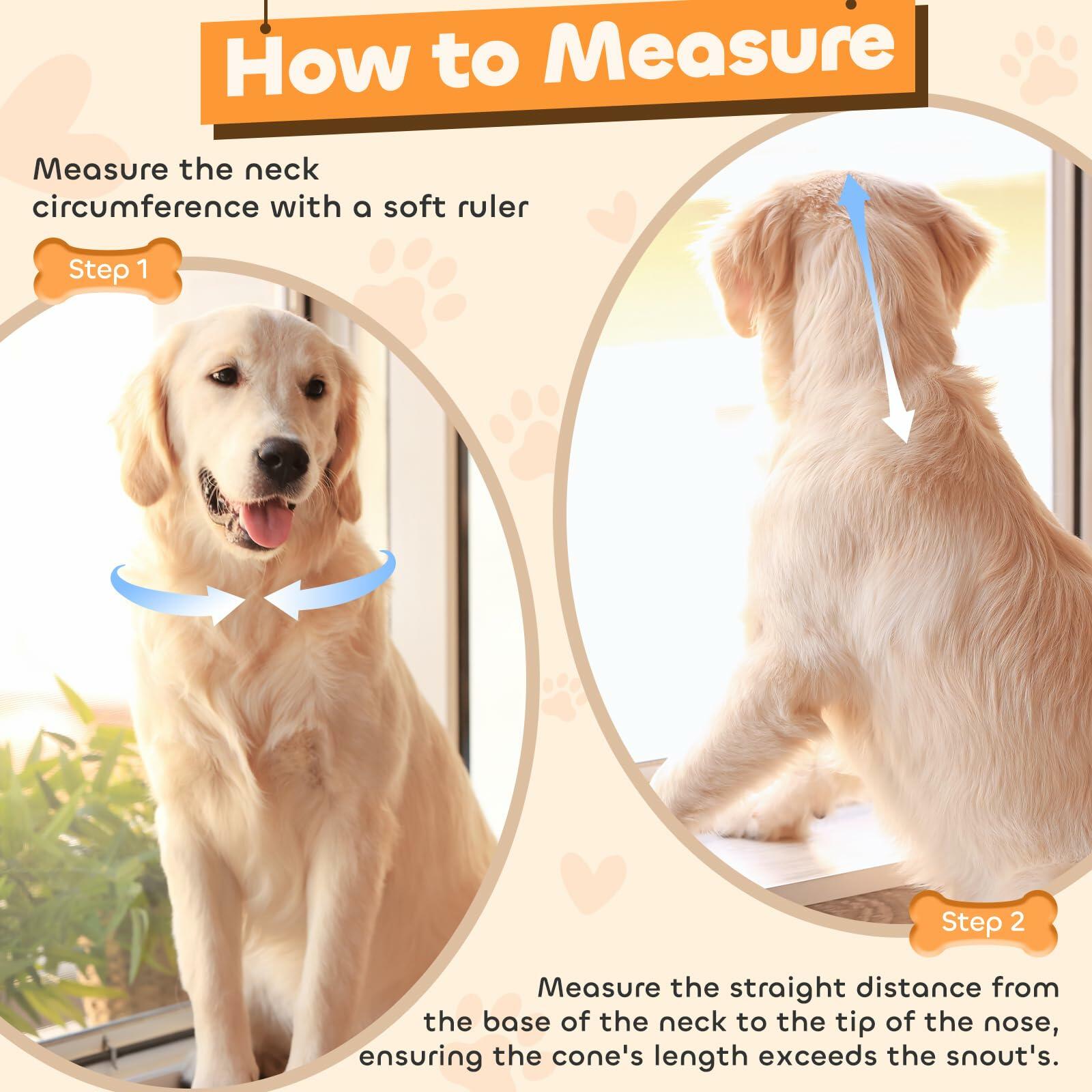 Soft Dog Cone Collar for Large Medium Small Dogs, Adjustable Cones for Dogs to