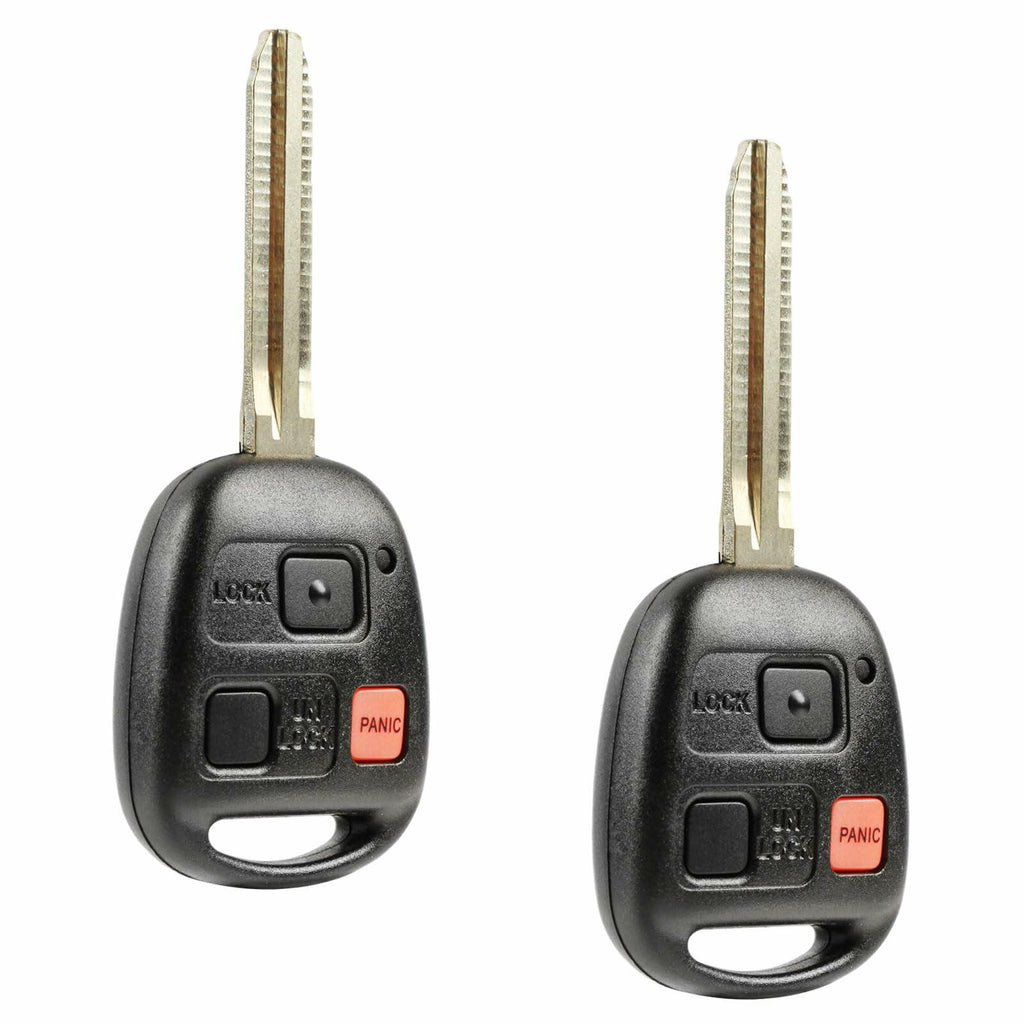 2 PACK Car Key Fob Keyless Entry Remote fits Toyota 1998 1999 2000 2001 2002