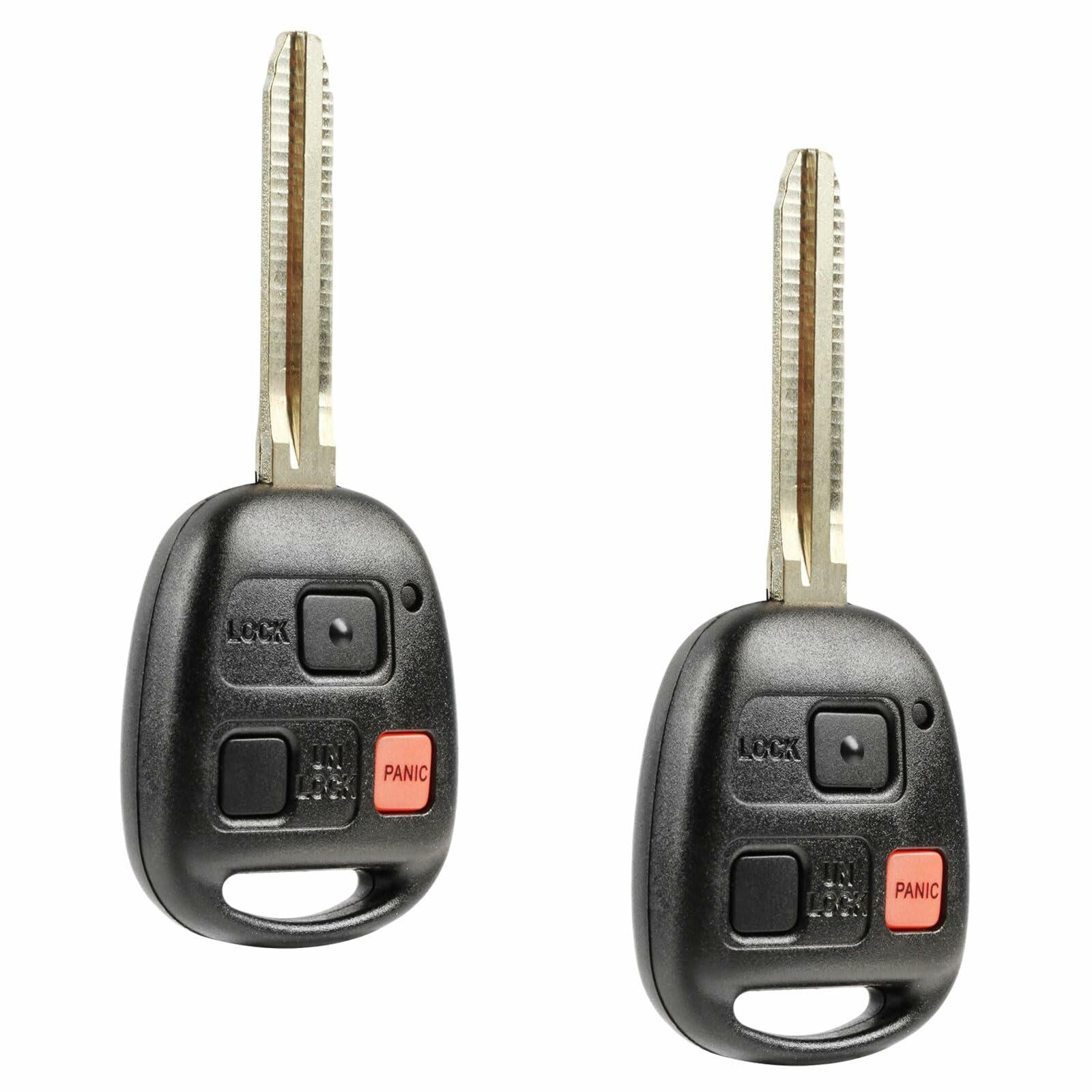 2 PACK Car Key Fob Keyless Entry Remote fits Toyota 1998 1999 2000 2001 2002