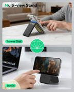 Fanseesy for MagSafe Wallet with Stand, 5 Card Holder, Slim Leather Magnetic