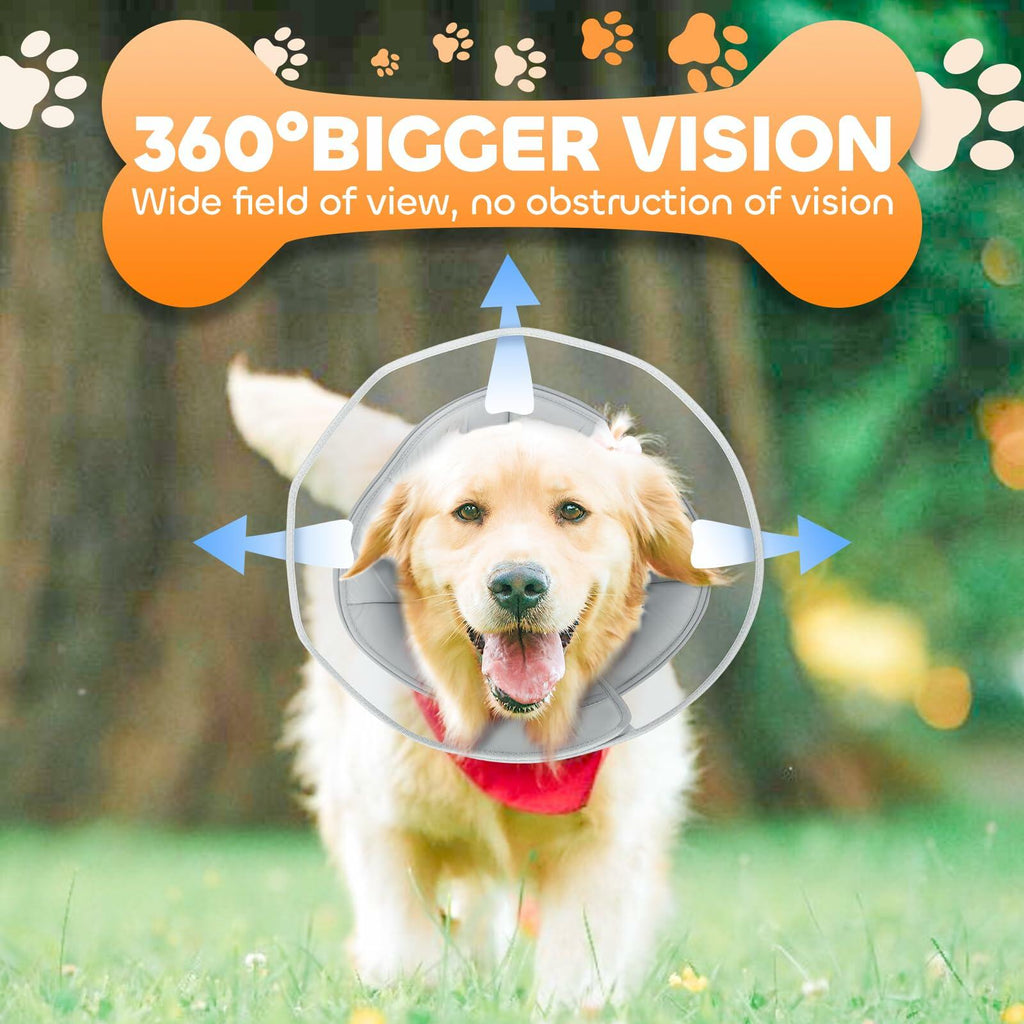 Soft Dog Cone Collar for Large Medium Small Dogs, Adjustable Cones for Dogs to