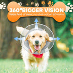 Soft Dog Cone Collar for Large Medium Small Dogs, Adjustable Cones for Dogs to
