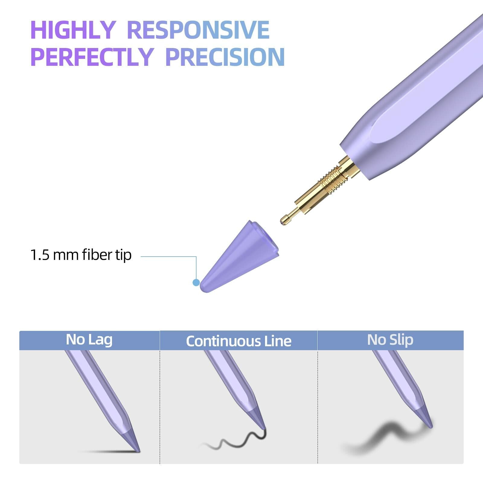 MMK Stylus Pen for iPad 6th-10th, A16, Energy-Saving Fast Charging Apple Pencil