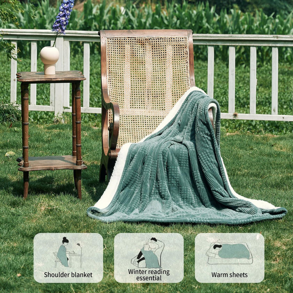 Texciting Heated Blanket Electric Blanket Throw 50''X60''-Heating Throw with 9