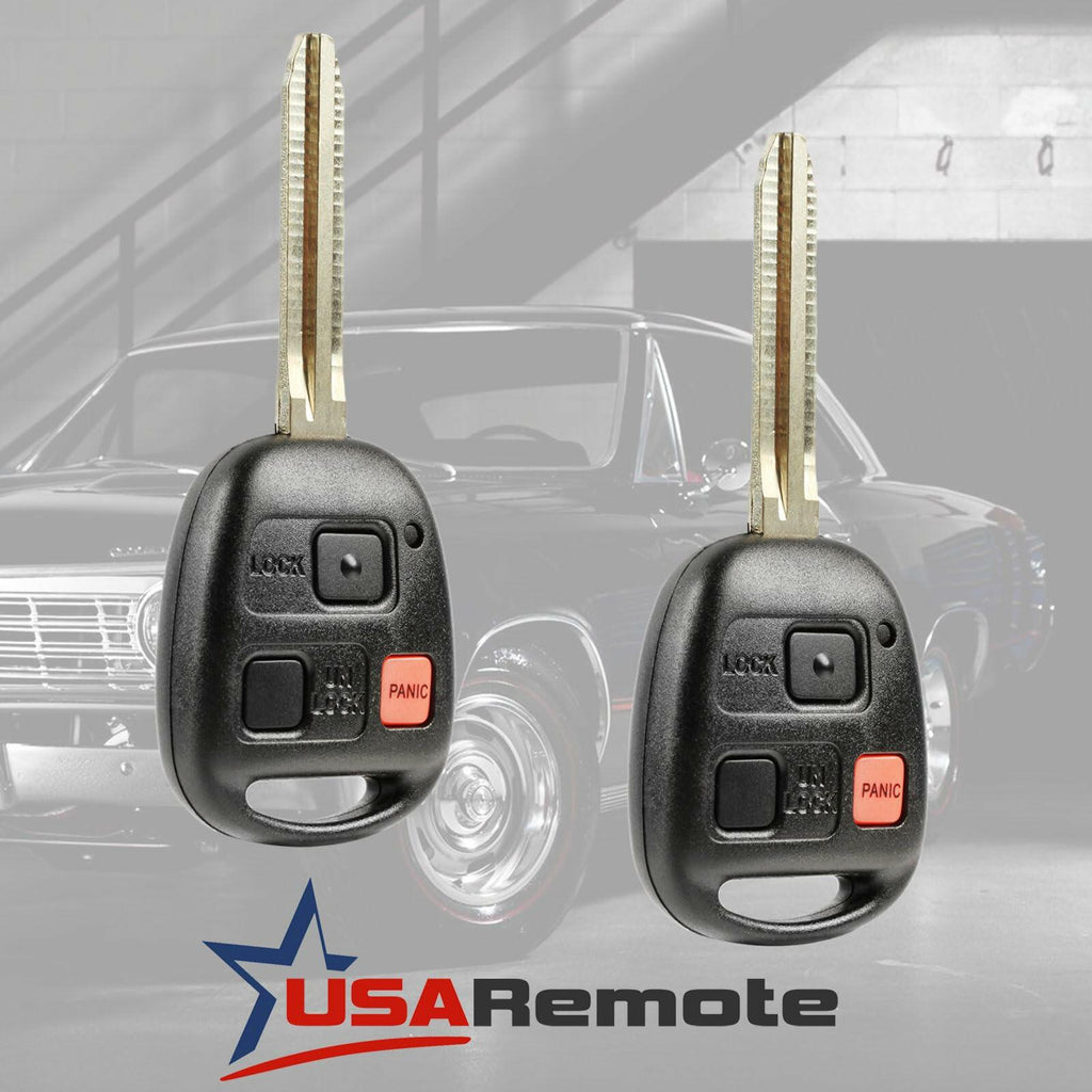 2 PACK Car Key Fob Keyless Entry Remote fits Toyota 1998 1999 2000 2001 2002