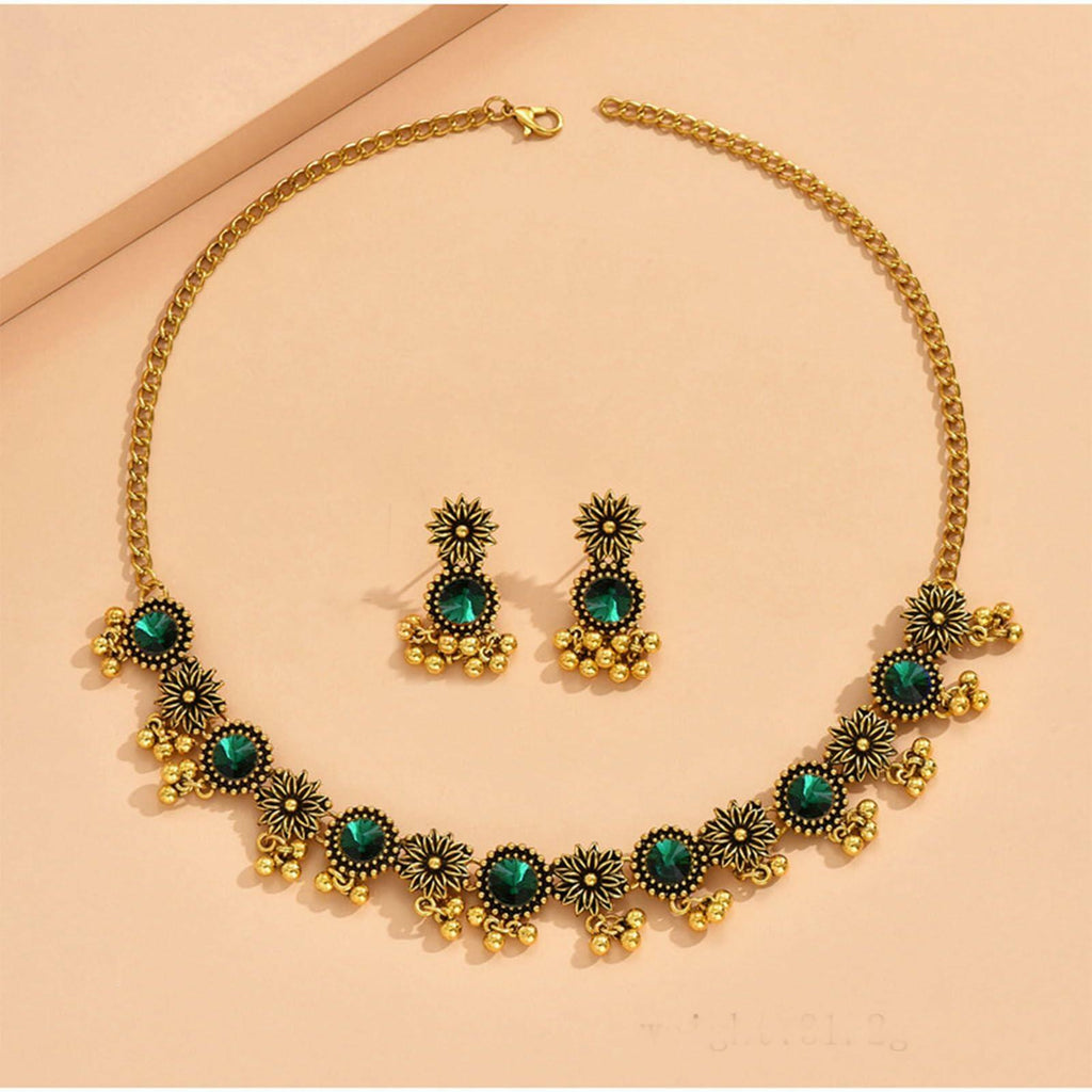 Frodete Indian Jewelry Sets for Women Traditional Bohemian Wedding Jewelry Set