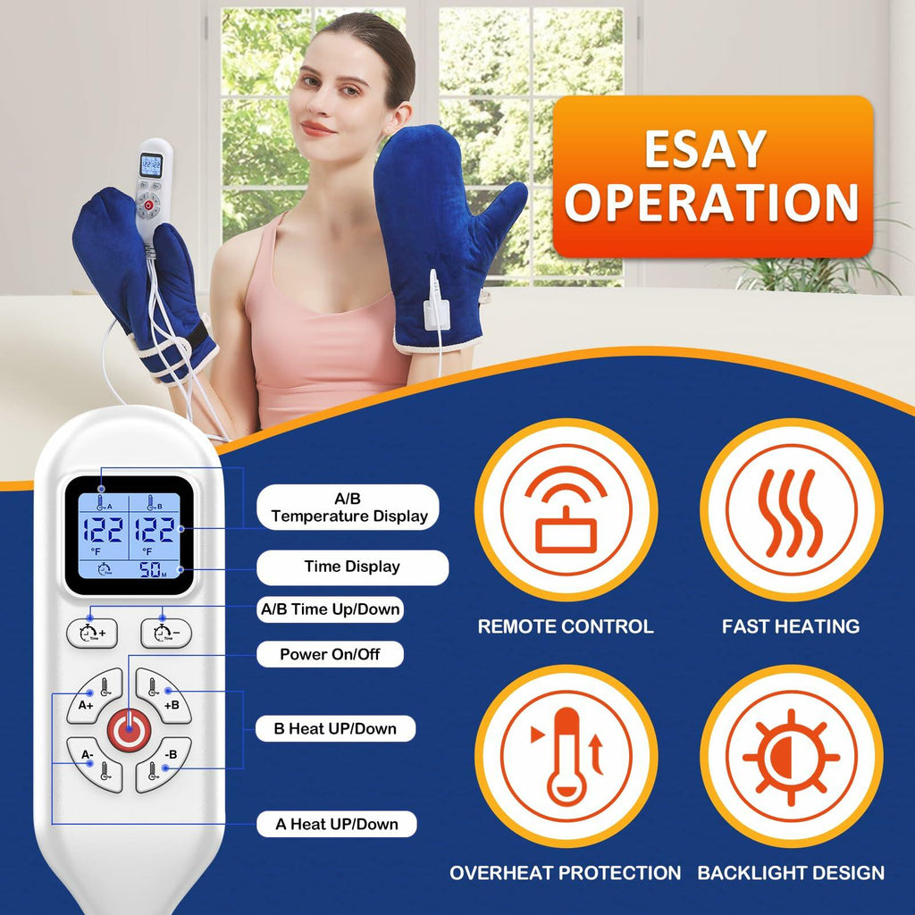 AOKESTE Heated Gloves for Arthritis,Heating Pad for Hands for Pain Relief,Hand
