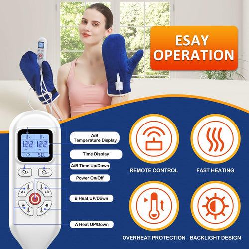 AOKESTE Heated Gloves for Arthritis,Heating Pad for Hands for Pain Relief,Hand