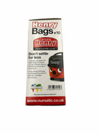 Pack of 10 Numatic NVM-1CH Numatic Henry and James Cleaner Bags