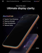 Spigen AluminaCore Tempered Glass Screen Protector [Glas.tR EZ Fit - Privacy]