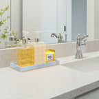 Bathroom Vanity Tray,Thick Original Silicone Soap Dispenser Tray,EGWON