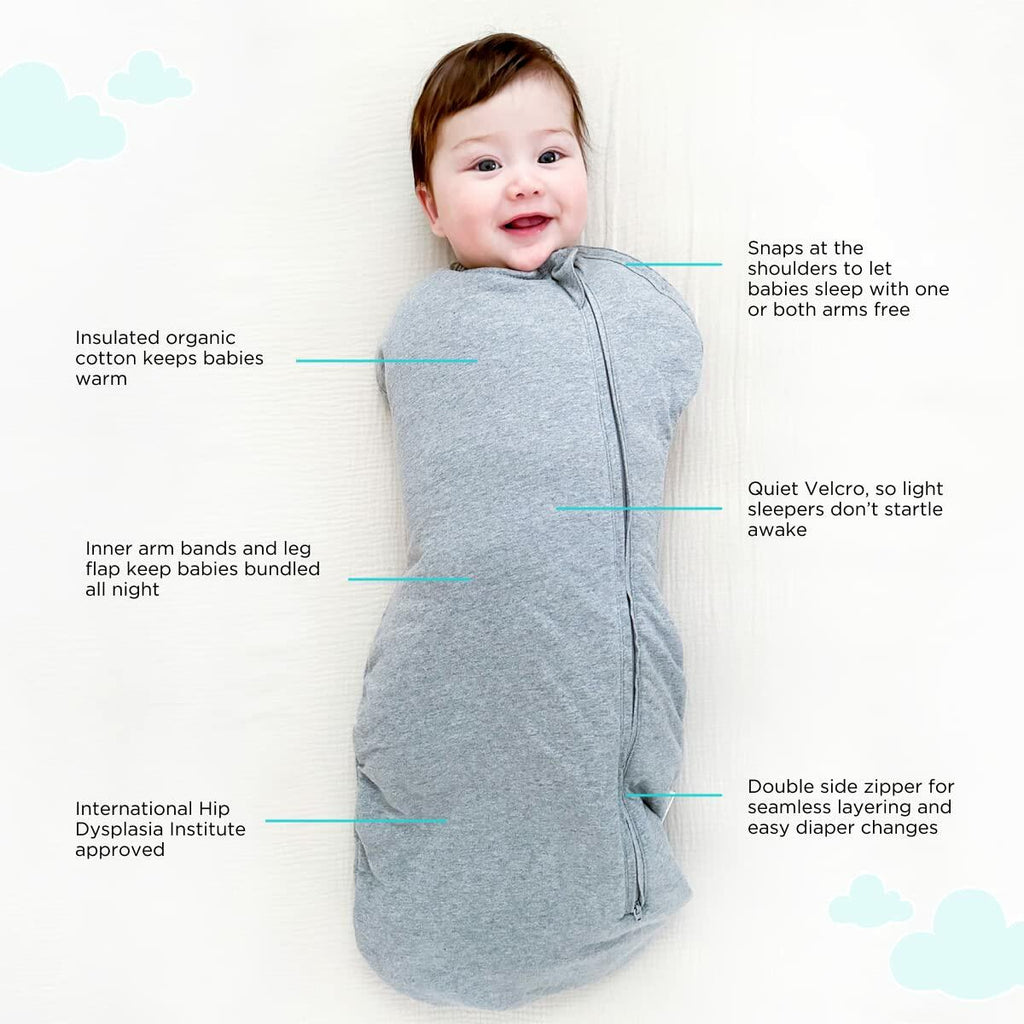 Happiest Baby Sleepea Comforter Swaddle - 100% Organic Cotton Baby Swaddle