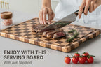 THETCHRY Cutting Boards for Kitchen, 17"X12"X0.8" Checkered Cutting Board