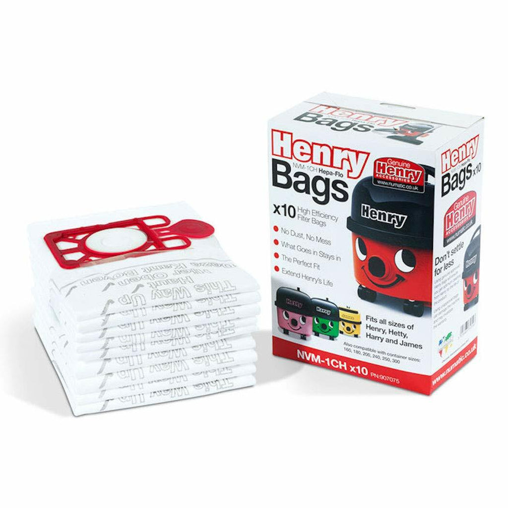 Pack of 10 Numatic NVM-1CH Numatic Henry and James Cleaner Bags